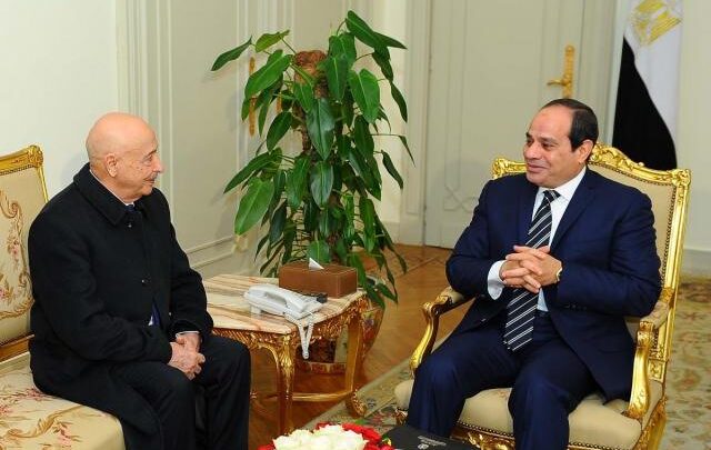 الرئيس السيسي وعقيلة صالح