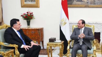 الرئيس السيسي وفائز السراج