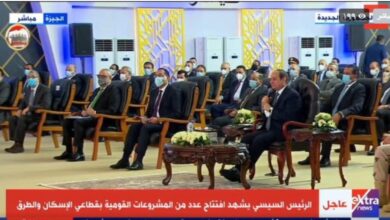 الرئيس السيسي خلال افتتاح عدد من المشروعات