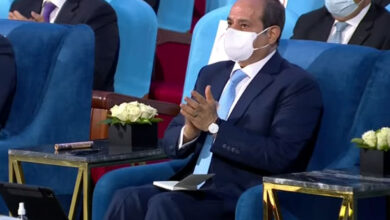 الرئيس السيسي خلال فاعليات الافتتاح