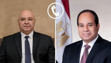 الرئيس السيسي ونظيره اللبناني