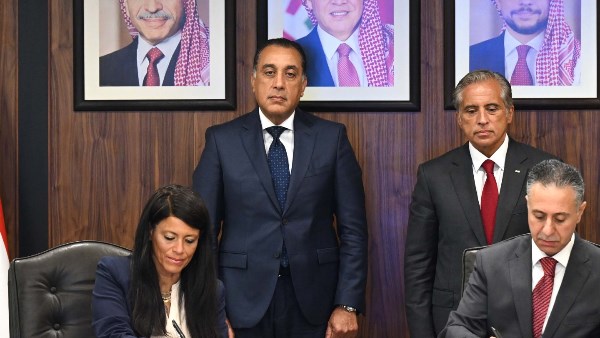 رئيسا وزراء مصر والأردن